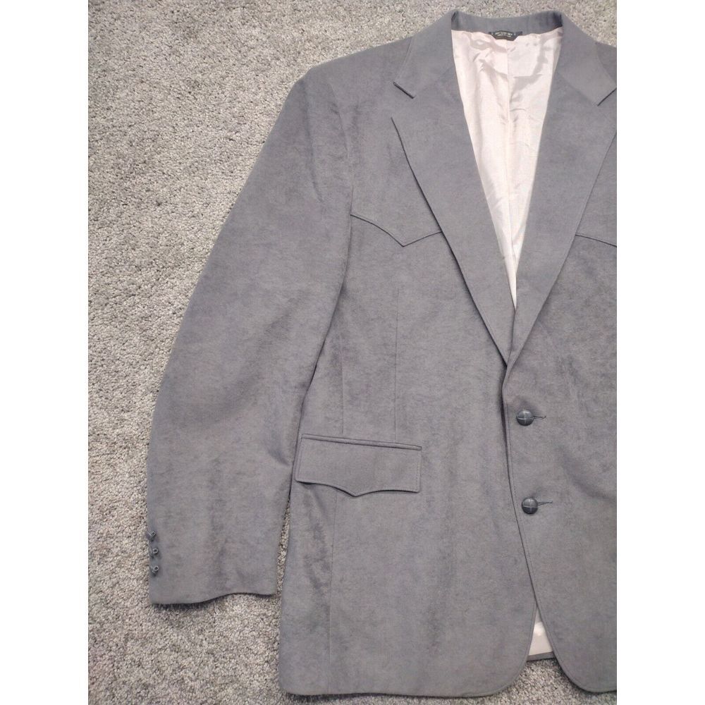 NWT Pagano West Vintage USA Gray Rockabilly Blazer western sport coat 48L NOS - Picture 2 of 16